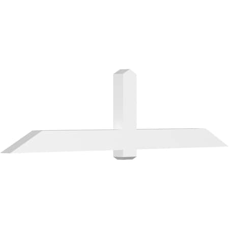 Ekena Millwork Eugene Architectural Grade PVC Gable Bracket, 96"W x 24"H x 4"D x 6"F, 6/12 Pitch GBP096X24X0406EUG00